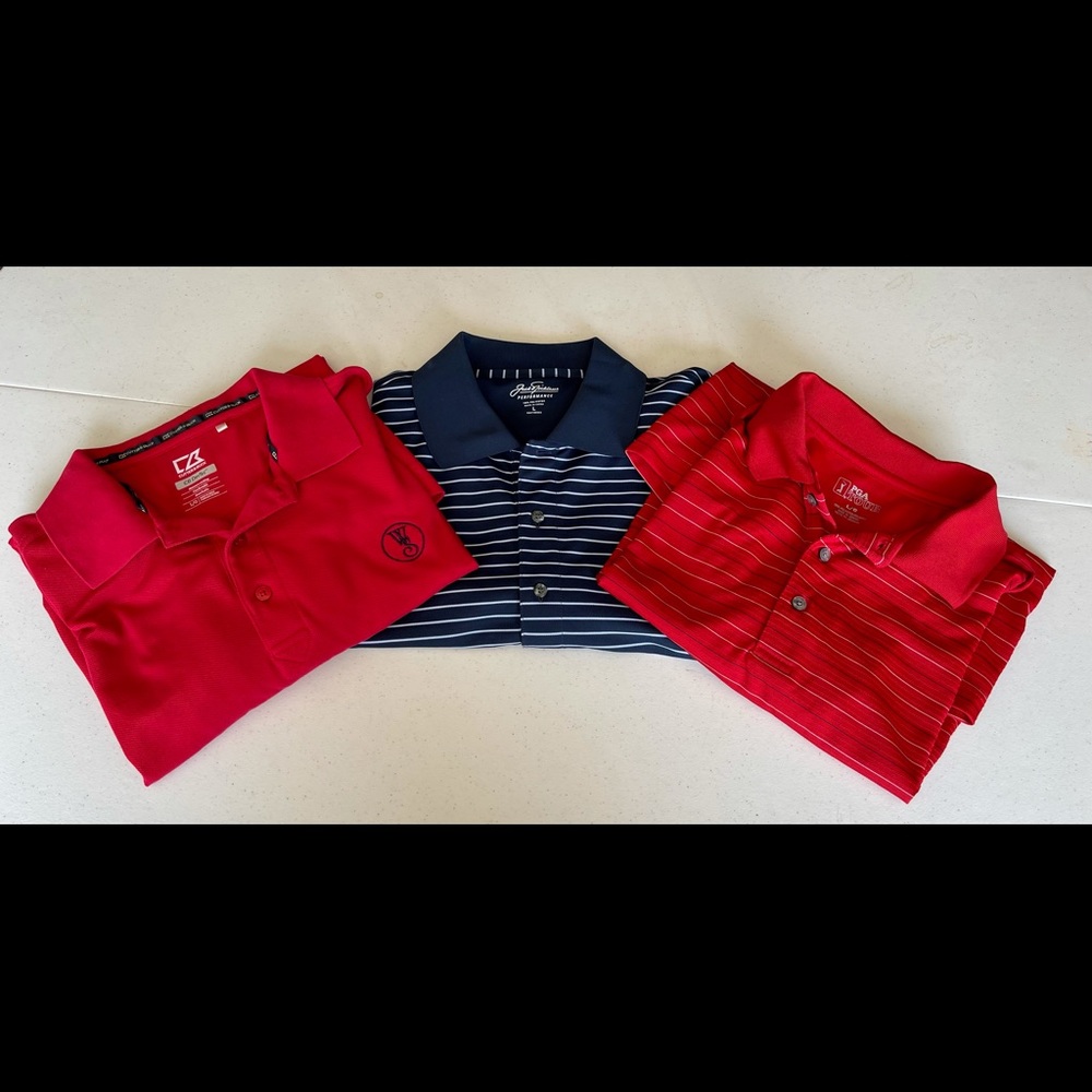 3 Men’s Golf Polo Shirt-Sleeve Shirts